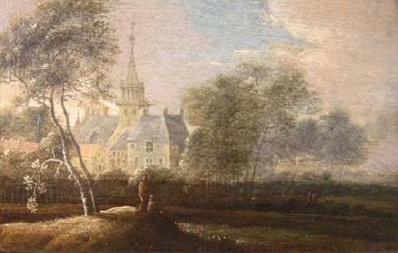unknow artist Castle Westerbeek at the westside of the city of The Hague oil painting image